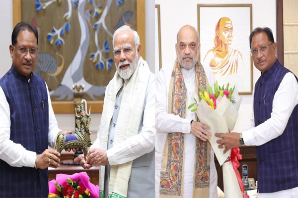 Vishnu Deo सरकार का रिपोर्ट कार्ड लेकर दिल्ली पहुंचे विष्णुदेव: मोदी-शाह को दिखाई यह तस्वीर...