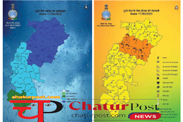 Weather खुशखबरी: लंबे ब्रेक के बाद आगे बढ़ा मानसून दुर्ग तक पहुंचा, आज बाकी हिस्सों में हो सकता है सक्रिय