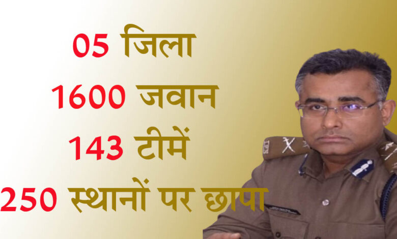 NISCHAY एक्शन में सीजी पुलिस: 1600 पुलिस वालों ने 5 जिलों के 250 स्थाsनों पर मारा छापा