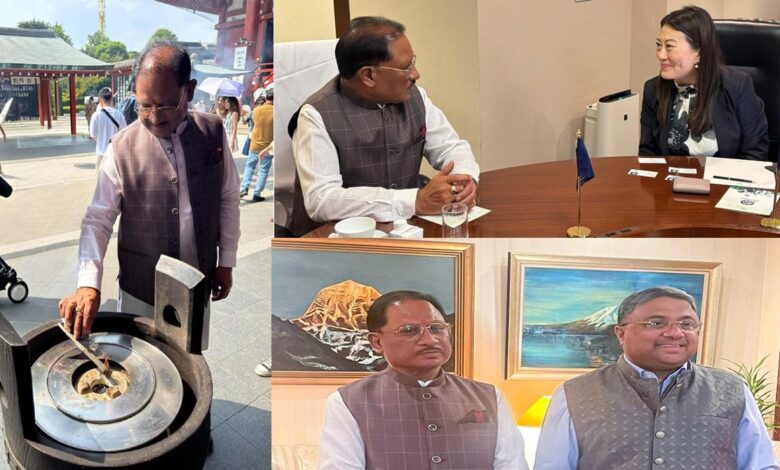 Sai Foreign Trip विष्‍णुदेव की विदेश यात्रा का पहला दिन: टोक्‍यो में पहले मंदिर में दर्शन, फिर...