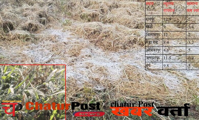 CG Weather छत्‍तीसगढ़ में कड़ाके की ठंड: 4 डिग्री तक लुढका पारा, पहाड़ से मैदान तक शीतलहर