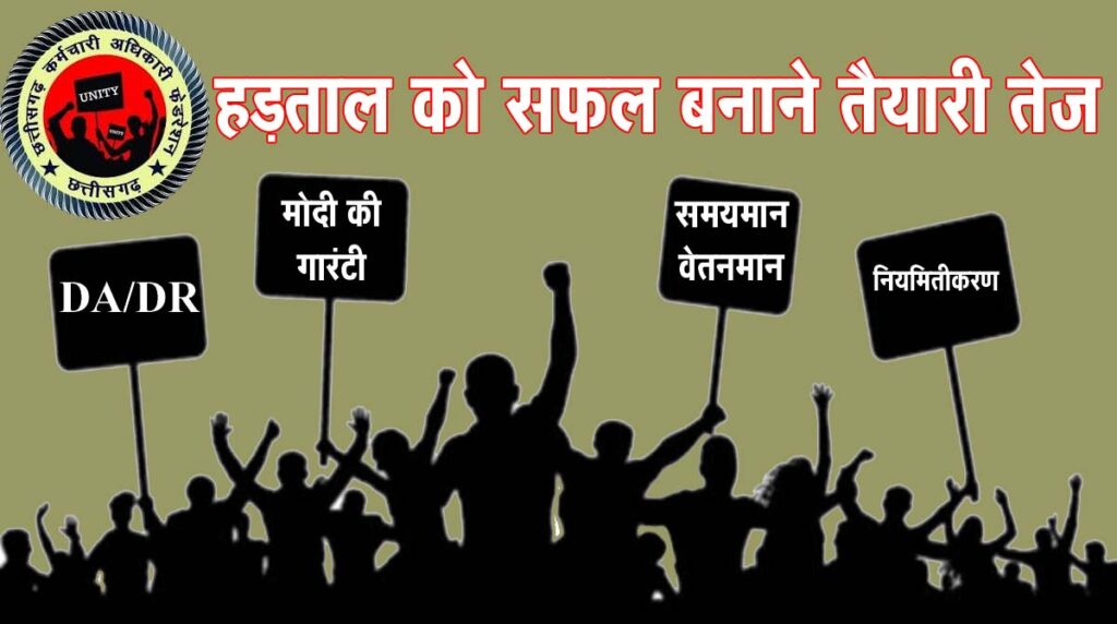 Karmchari Adhikari Federation छत्‍तीसगढ़ में 29 से 31 तक हड़ताल: फेडरेशन का आह्वान, शामिल होंगे 125 से ज्‍यादा संगठन