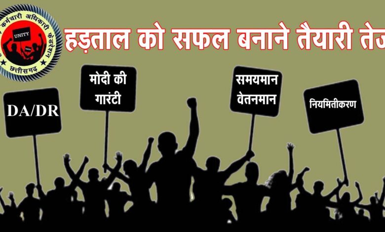 Karmchari Adhikari Federation छत्‍तीसगढ़ में 29 से 31 तक हड़ताल: फेडरेशन का आह्वान, शामिल होंगे 125 से ज्‍यादा संगठन