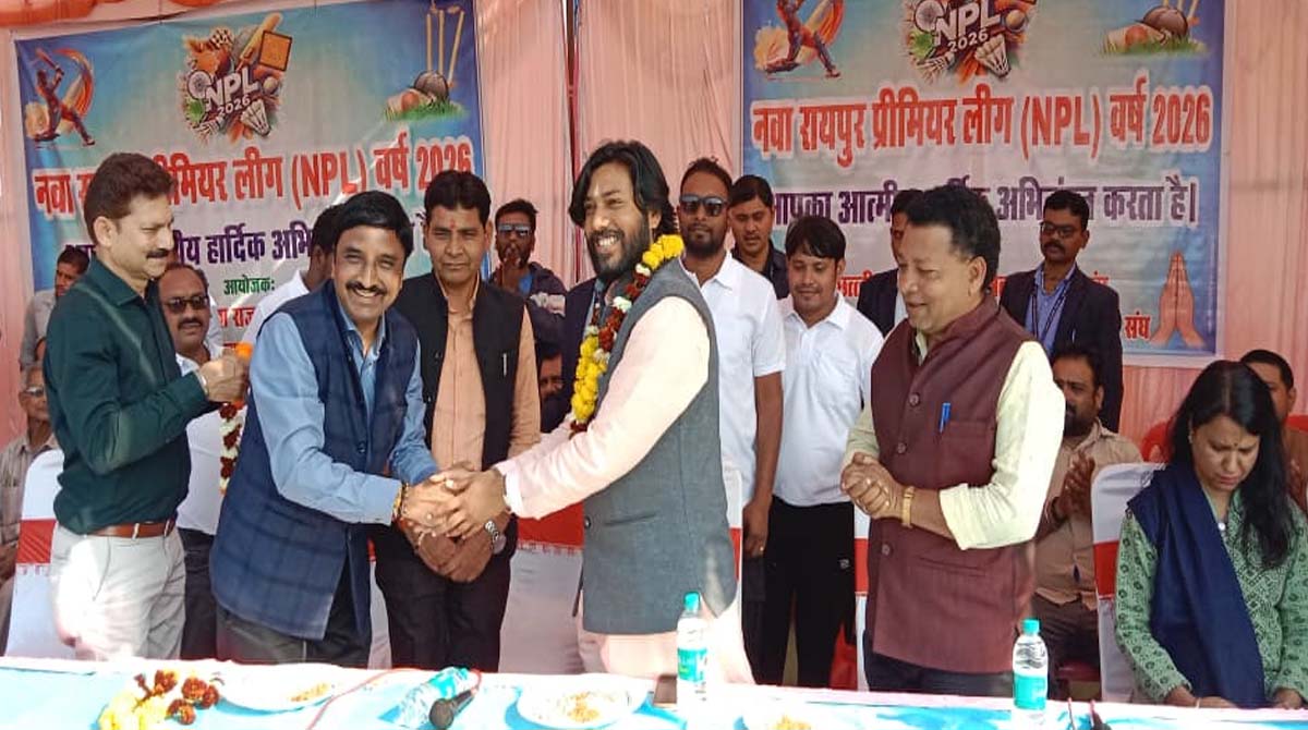 NPL नवा रायपुर प्रीमियर लीग में दूसरे दिन चार टीमों में भिड़ंत: हौसला बढ़ाने पहुंचे दो मंत्री, की जमकर सराहना 