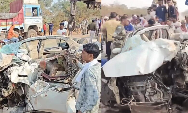 CG छत्तीसगढ़ में भीषड़ सड़क दुर्घटना: कोबरा बटालियन के 3 जवान समेत 4 की मौत, बाइक सवार 3 युवकों की भी गई जान  