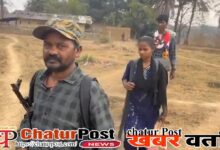 Naxalite Papa Rao coming out of forest for surrender