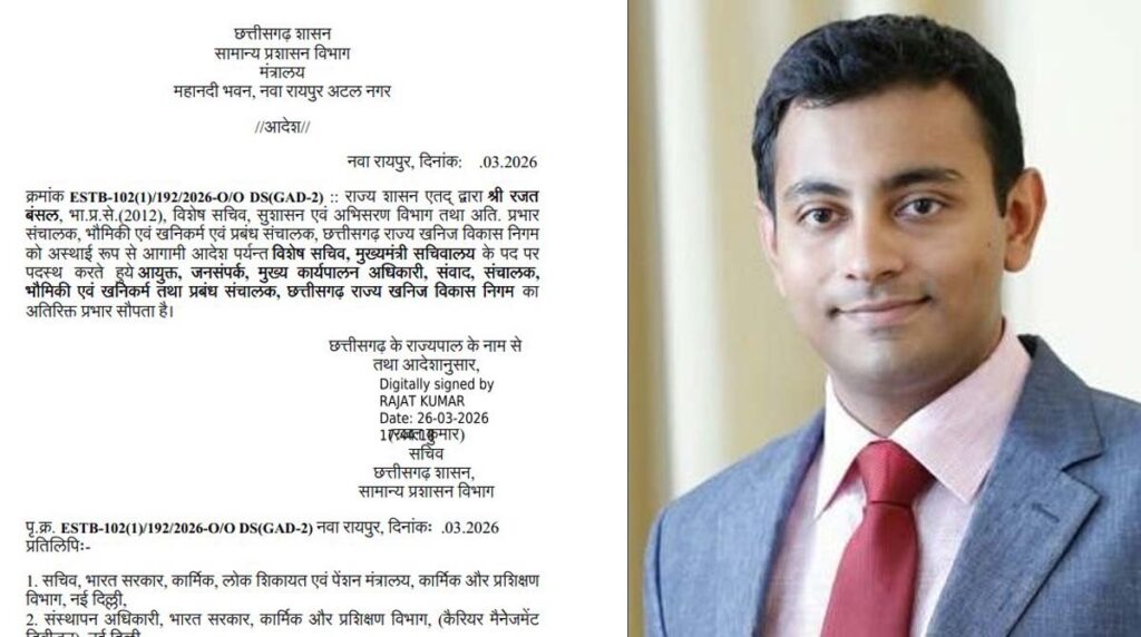 छत्तीसगढ़: IAS रजत बंसल