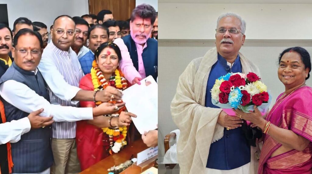 Rajy Sabha लक्ष्‍मी वर्मा और फूलोदेवी ने जमा किया नामांकन: दोनों रैलियों में दिग्‍गज हुए शामिल