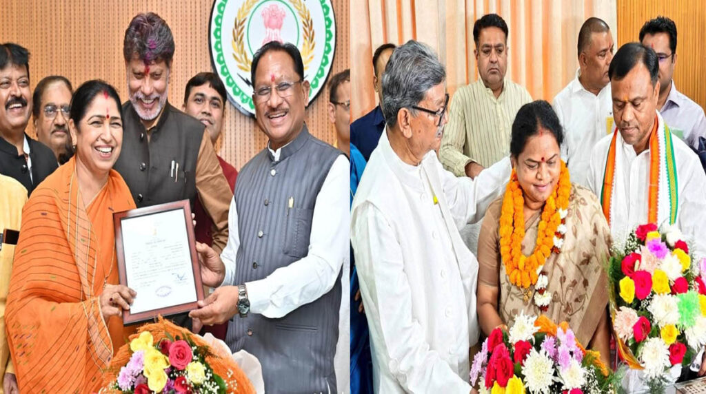 Rajysabha फूलोदेवी के साथ राज्यसभा पहुंची लक्ष्मी: एक नामांकन निरस्त, दोनों प्रत्याशी हुईं निर्विरोध निर्वाचित