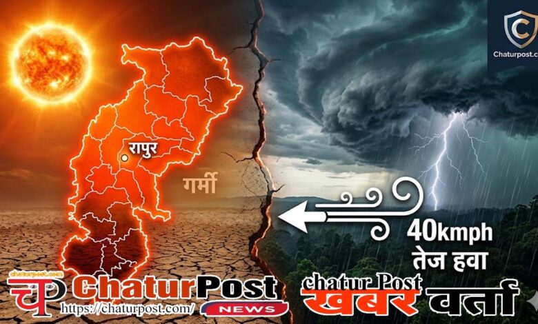 छत्तीसगढ़ में मौसम का 'डबल अटैक': रायपुर में उमस से बेहाल लोग, बस्तर संभाग के 7 जिलों में बारिश और आंधी का अलर्ट!