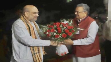 Raman Singh with Amit shah