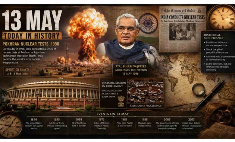History Today 13 May in Hindi