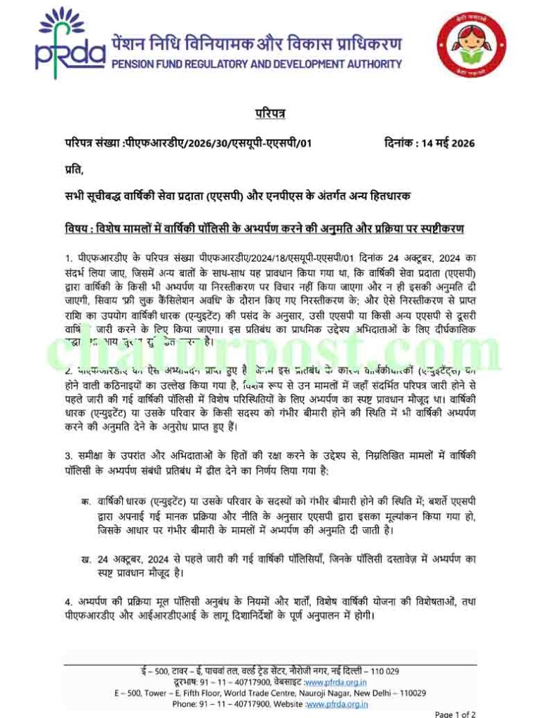 NPS Annuity Surrender