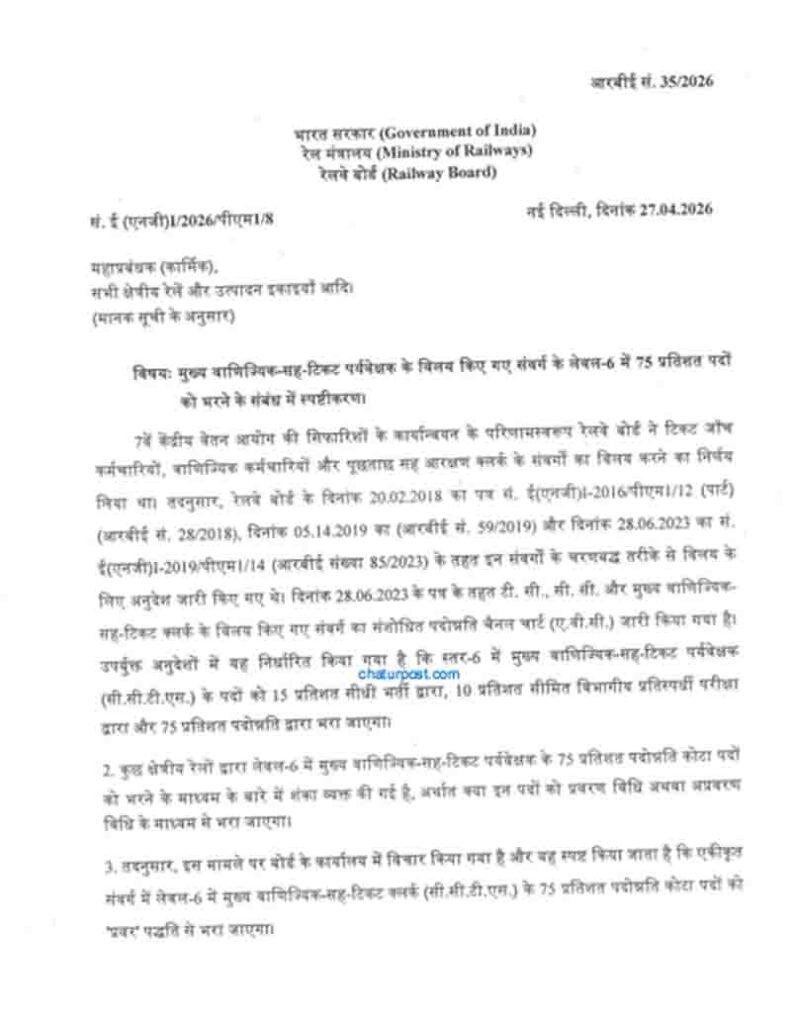 Railway Promotion Rule