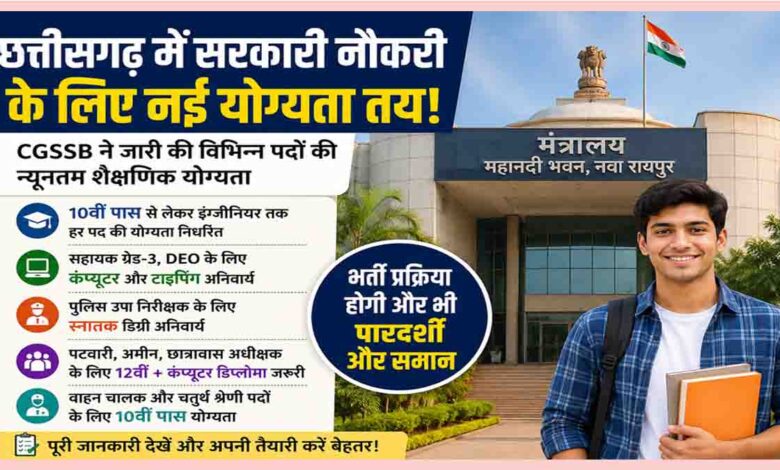 CG Government Jobs Qualification