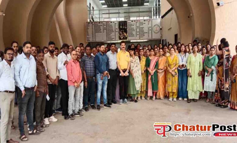 Employee Protest Raipur