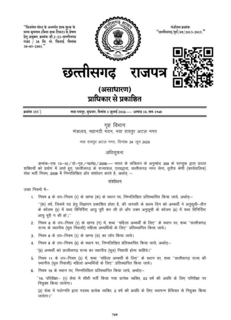 CG Home Guard Recruitment